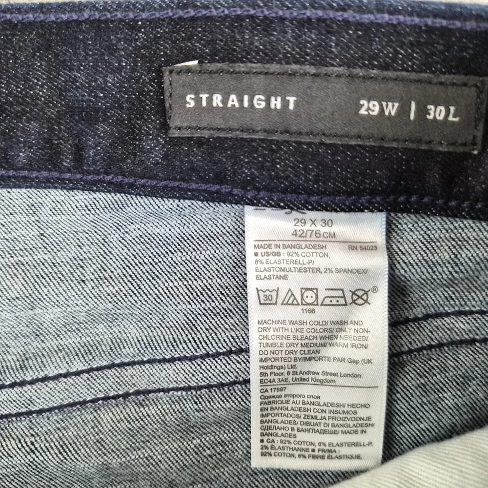 Banana Republic Selvedge Jeans Mens 29x30 Blue Denim Dark Wash Straight Stretch